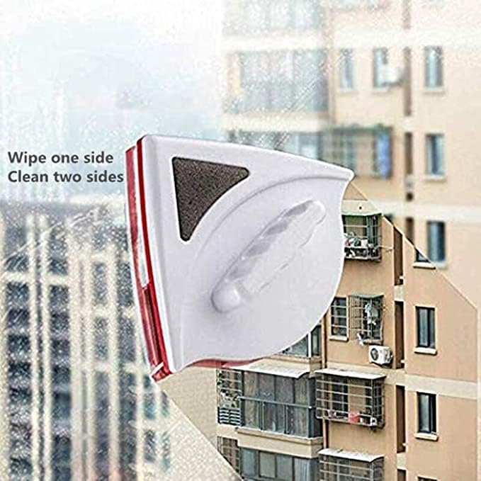 Tendula Magnetic Window Cleaner DoubleSided Wiper with 2 Extra Cleaning Cotton Squeegee Washing Equipment for Household Cleaner Triangle - Image 2