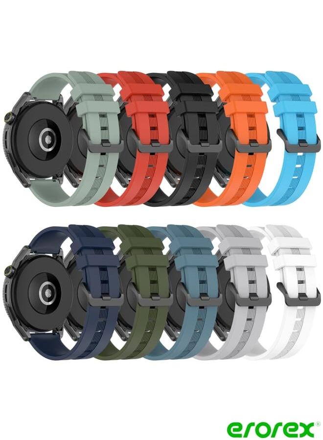 erorex Garmin Venu 2 Plus 20mm Concave Striped Slicone Watch Band(Sky Blue)  - Image 4