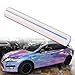 AuMoHall Holographic Laser White Rainbow Finished Chrome Car Vinyl Wrap Glossy Color Change Adhesive Car Vinyl Roll 53 x 1181 - Image 2