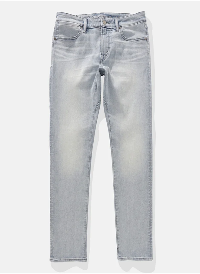 American Eagle Airflex+ Mid Wash Skinny Fit Jeans
