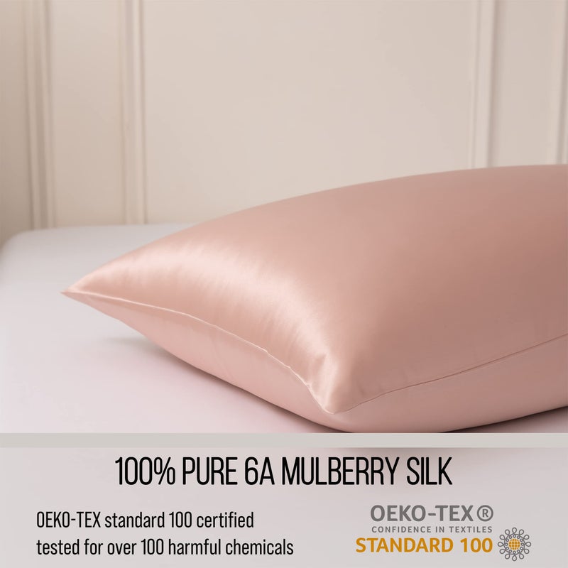 BC BELLA COTERIE Bella Coterie Luxury Silk Pillowcase for Hair and Skin | 30 Momme | 100% Pure 6A Mulberry Silk | Super Soft | Perfectly Plush [Standard  Dusty Rose]  - Image 4