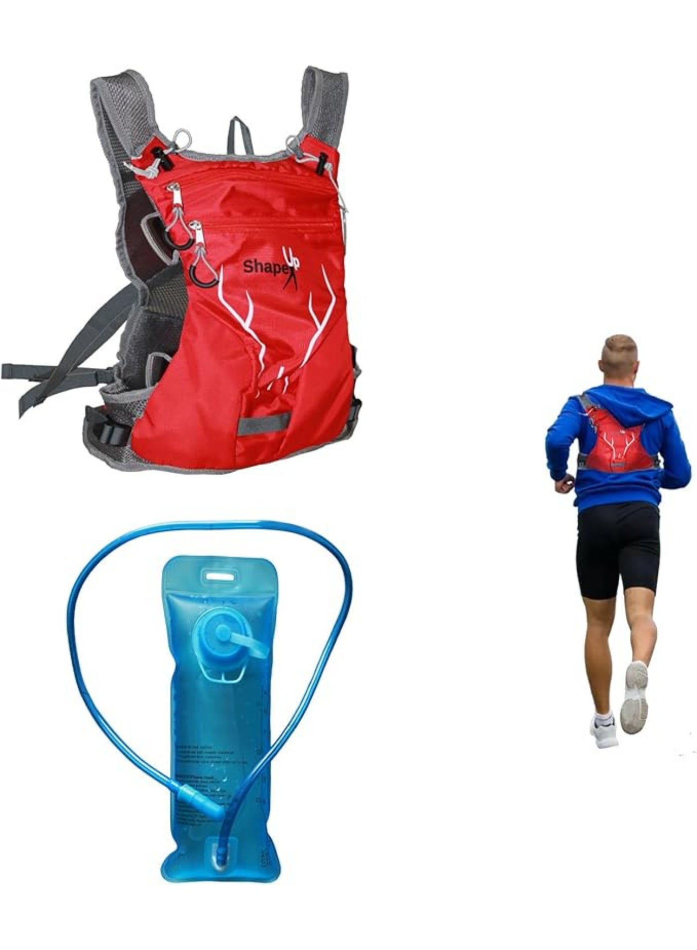 Hydration vest bag with 1.5l water bladder, insulated hydration running vest for women & men, breathable ultralight sports and outdoors camel backpack for running, cycling, camping, hiking
