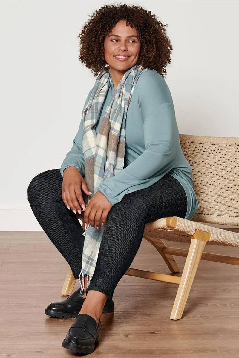 Tchibo Women Pull On Solid Leggings, Black - Image 4