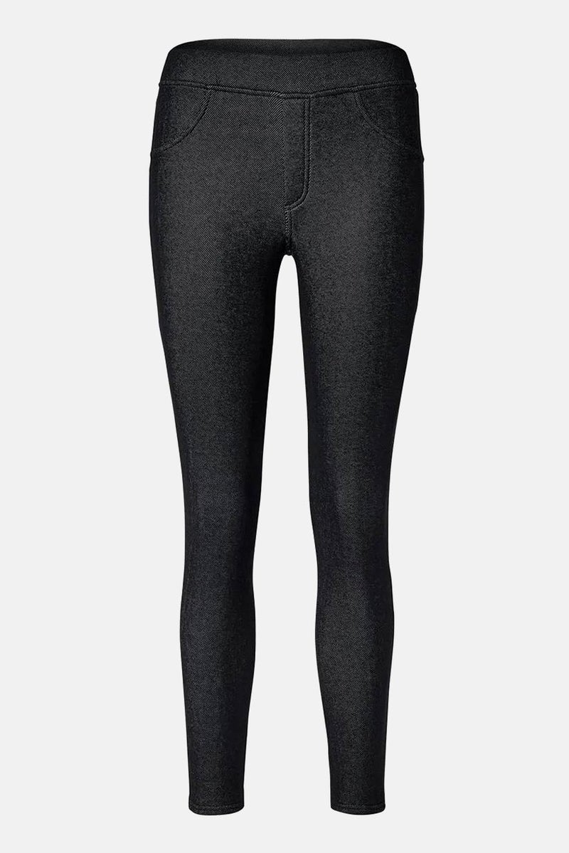 Tchibo Women Pull On Solid Leggings, Black - Image 3
