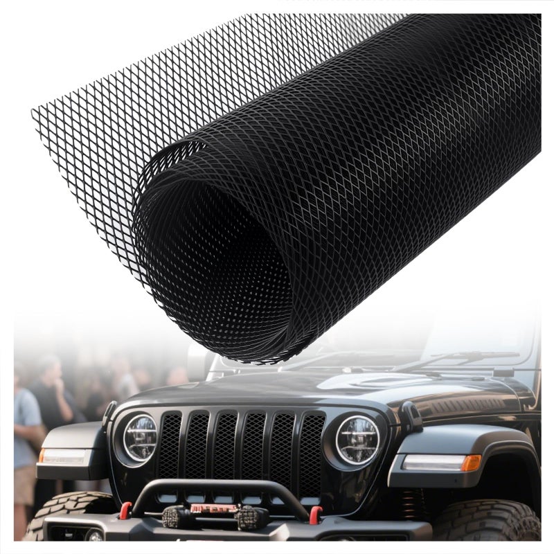 YGDMD 3937x1299 Inch Car Grill MeshTrimmable Aluminum Mesh Grill with 63mm Rhombic Grid DesignUniversal Bumper Grills Meshs for Front Bumper Car Hood Vent Grille Inserts - Image 3