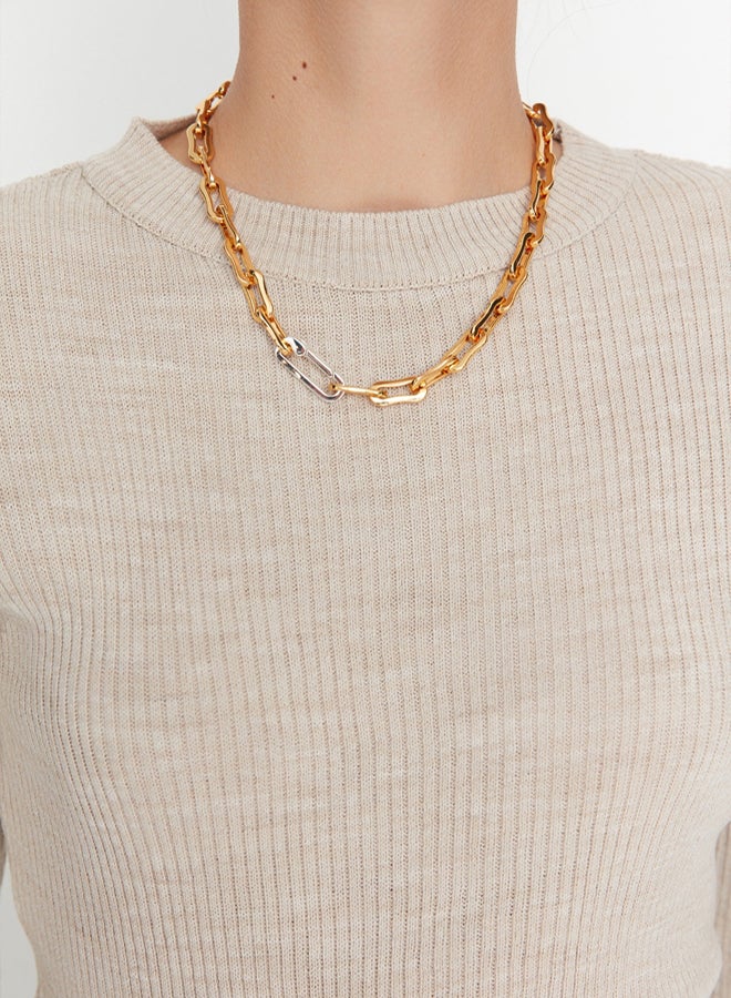 trendyol Stone Basic Corded Knitwear Sweater - Image 4