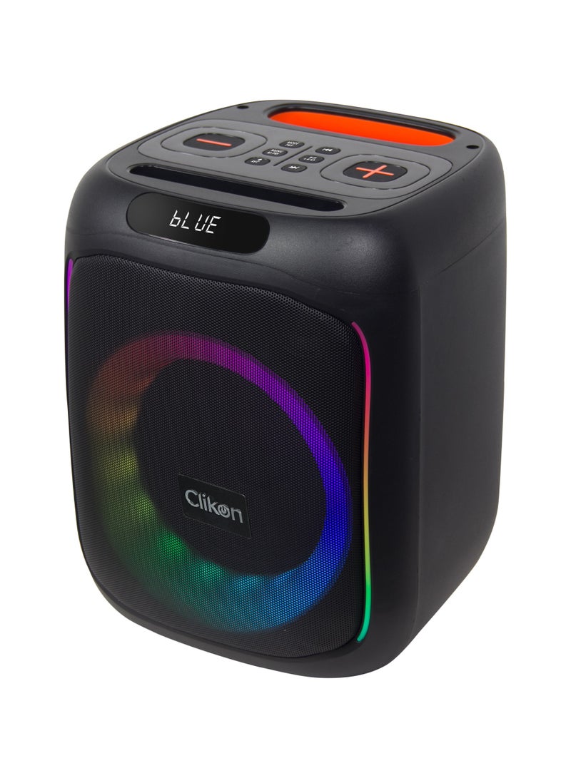 Clikon Aura Stream Wireless Party Speaker – Bluetooth, USB, AUX, Wired Mic, Remote Control, Digital Display, Powerful Sound System for Indoor & Outdoor Events 2 years warranty - Image 3