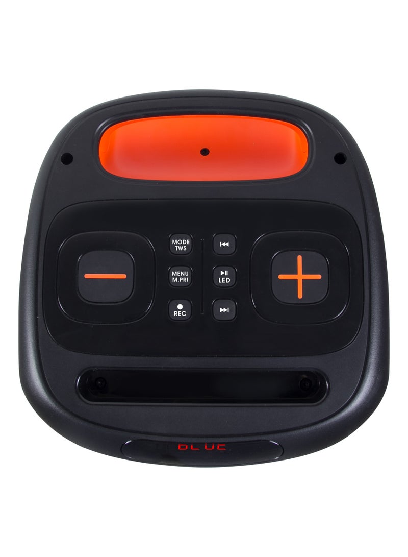 Clikon Aura Stream Wireless Party Speaker – Bluetooth, USB, AUX, Wired Mic, Remote Control, Digital Display, Powerful Sound System for Indoor & Outdoor Events 2 years warranty - Image 4