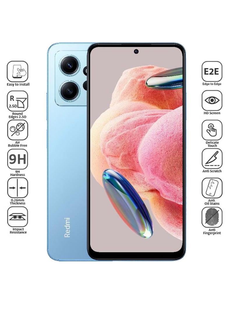واقي شاشة زجاجي مقوى لهاتف Xiaomi Redmi Note 12 4G - أسود - Image 2
