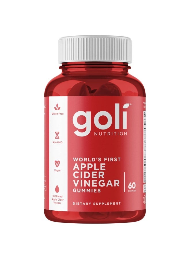 جولي نيوترشن Goli Apple Cider Vinegar Gummy Vitamins - 60 Count - Vitamin B12, Gelatin-Free, Gluten-Free, Vegan & Non-GMO - Image 1