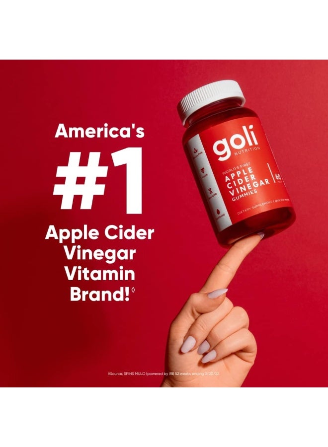جولي نيوترشن Goli Apple Cider Vinegar Gummy Vitamins - 60 Count - Vitamin B12, Gelatin-Free, Gluten-Free, Vegan & Non-GMO - Image 2