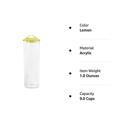 Reston Lloyd Spaghetti/Pasta Acrylic Canister with Air Tight Lid  Lemon - Image 4