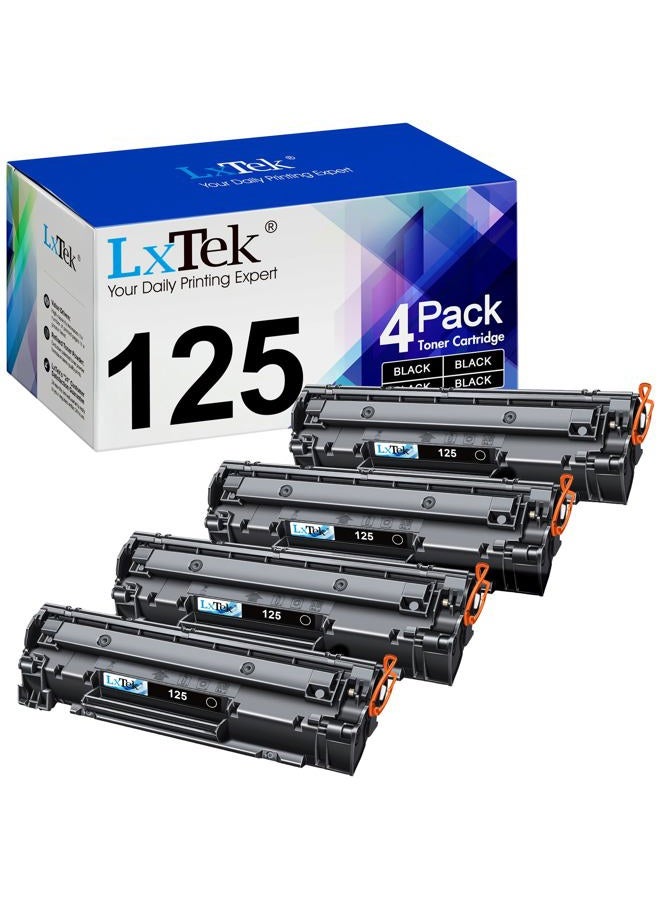 LxTek Compatible Toner Cartridge Replacement for Canon 125 CRG-125 3484B001 to use with ImageClass LBP6000 ImageClass LBP6030w ImageClass MF3010 Laser Printer (Black,4 Pack-HighYield) - Image 1
