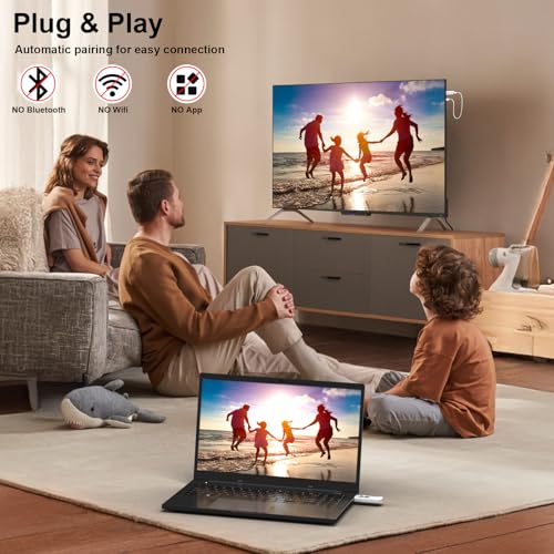 PWAY Wireless HDMI Transmitter and Receiver, 328FT/100M Plug & Play Portable Wireless HDMI Extender Kit, 4K Decode 1080P Output 2.4G/5G Stable Signal for Streaming Audio/Video to Monitor from Laptop/TV Box - Image 2