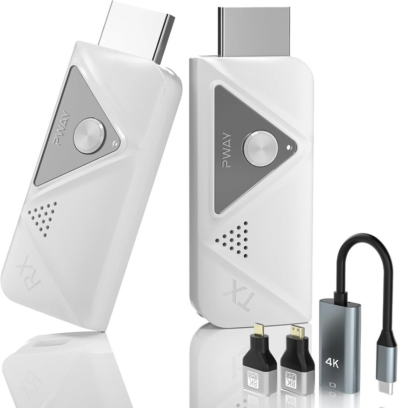 PWAY Wireless HDMI Transmitter and Receiver, 328FT/100M Plug & Play Portable Wireless HDMI Extender Kit, 4K Decode 1080P Output 2.4G/5G Stable Signal for Streaming Audio/Video to Monitor from Laptop/TV Box - Image 1