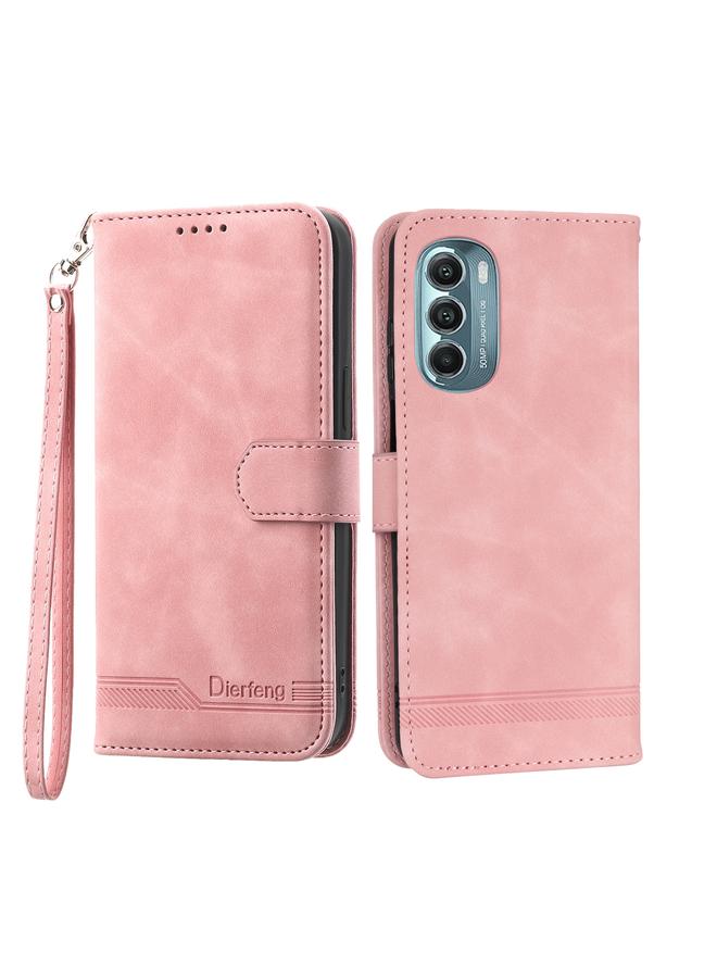 اس-توب جراب لهاتف Motorola Moto G Stylus 5G 2022 Dierfeng Dream Line TPU + جراب هاتف من جلد البولي يوريثان - Image 1