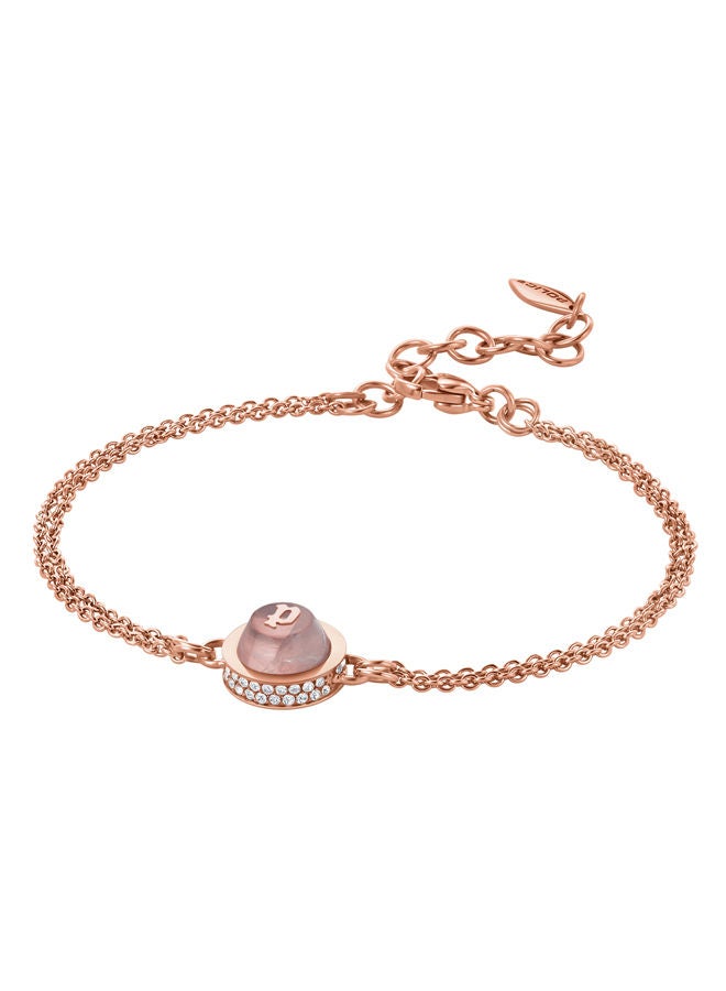 بوليس سوار بيمنغ للنساء بطلاء الذهب الوردي مع كوارتز - Image 2