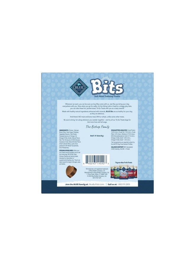 Blue Buffalo BLUE Bits Natural Soft Moist Training Dog Treats TOGO Chicken Recipe Bags - Image 2