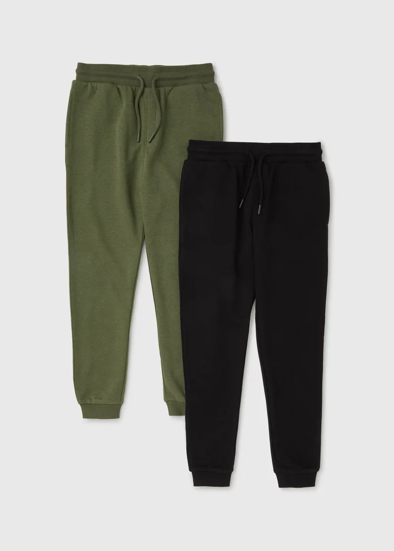 Matalan Boys Black & Green Joggers Set