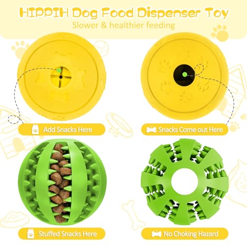 HIPPIH Dog Puzzle Toy 2 Pack, HIPPIH Interactive Dog Toys for Treat Dispensing, Durable Puppy Toys for Teething Small Dogs, Dog Treat Ball for Teeth / Slow Feeder/ IQ Training/ Playing - Image 5