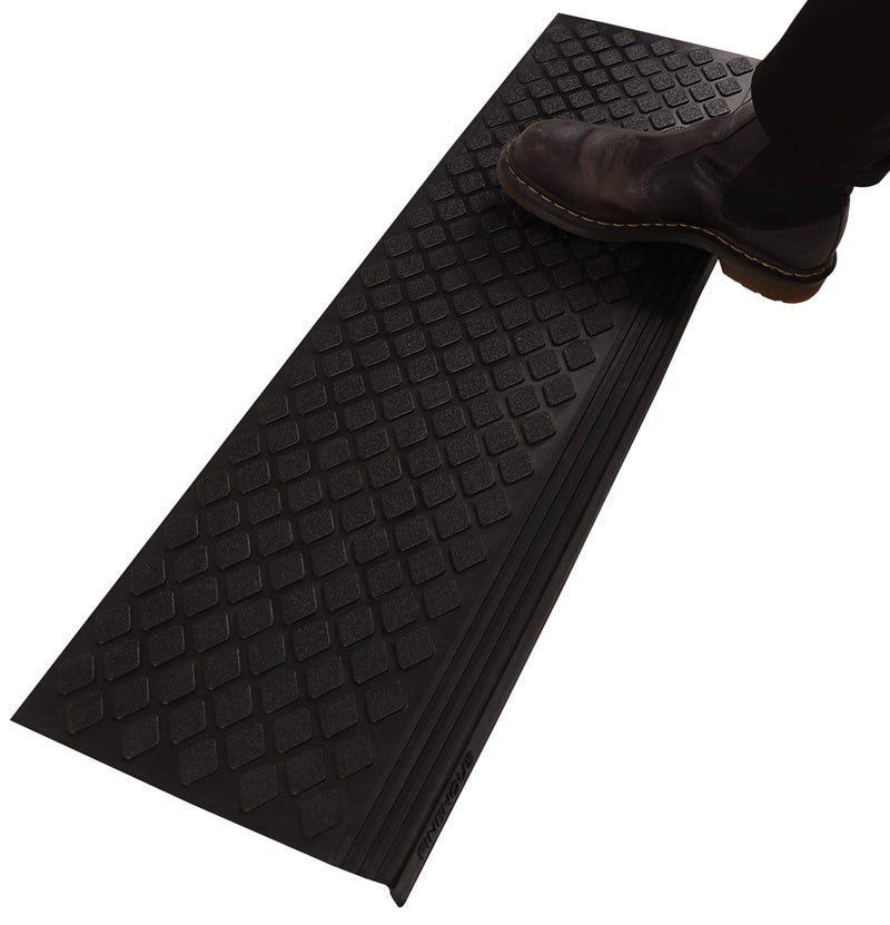 FINEHOUS Rubber Stair Treads NonSlip Outdoor 30x10 6Pack  AntiSlip Step Mat with Nosing