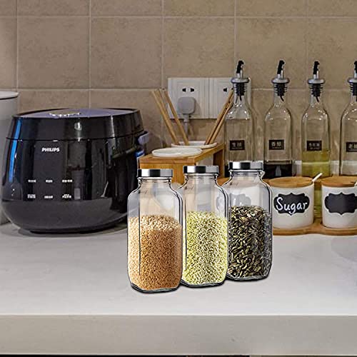 ARUZEN Glass Drink Bottles, Pack of Glass Water Bottles with Lids, Great for storing Juices, Smoothies, beverages, Kombucha and More, Quality Material (2) - Image 4