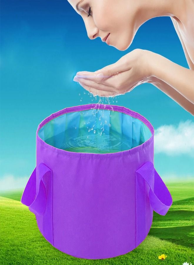 fashionhome Multipurpose Laundry Basket Portable Folding Water Basin Storage Bag Easy to Carry Outdoor Water Basin - Image 4
