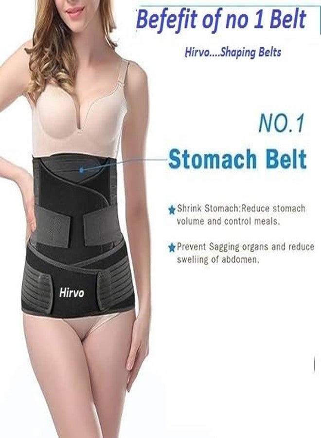 HIRVO Post Pregnancy Abdominal Belt 3 in 1 Black Belt Universal Size - Image 3