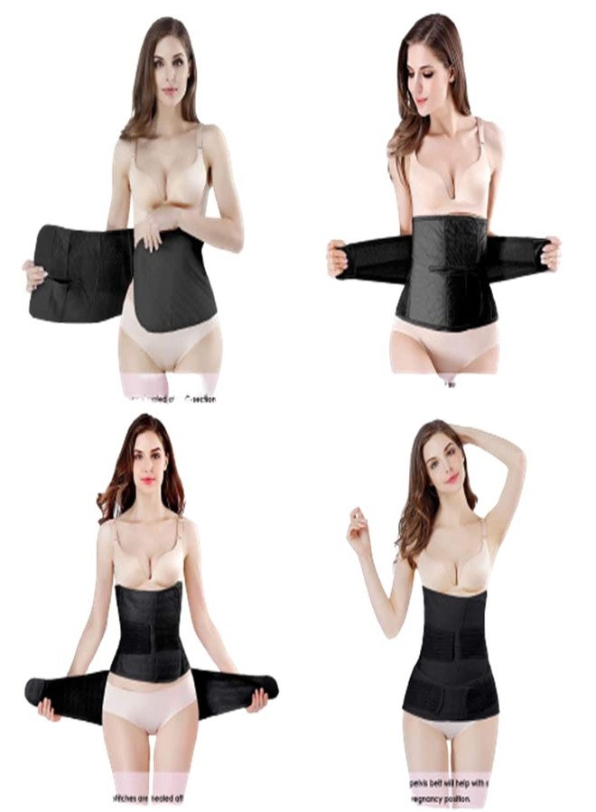 HIRVO Post Pregnancy Abdominal Belt 3 in 1 Black Belt Universal Size - Image 5