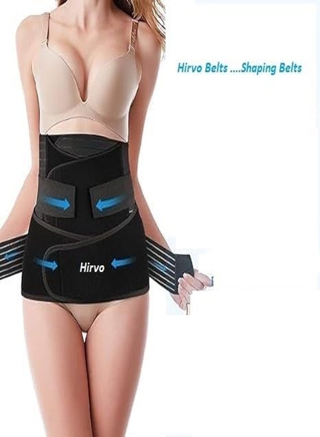 HIRVO Post Pregnancy Abdominal Belt 3 in 1 Black Belt Universal Size - Image 4