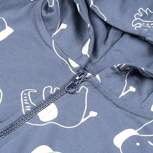 ARIEL Kids Cotton Fleece Full Sleeve Zipper Hoodie Sweatshirt & Sweatpant Clothing Set for Boys and Girls (STEEL-ELE_3-4 years) - Image 5