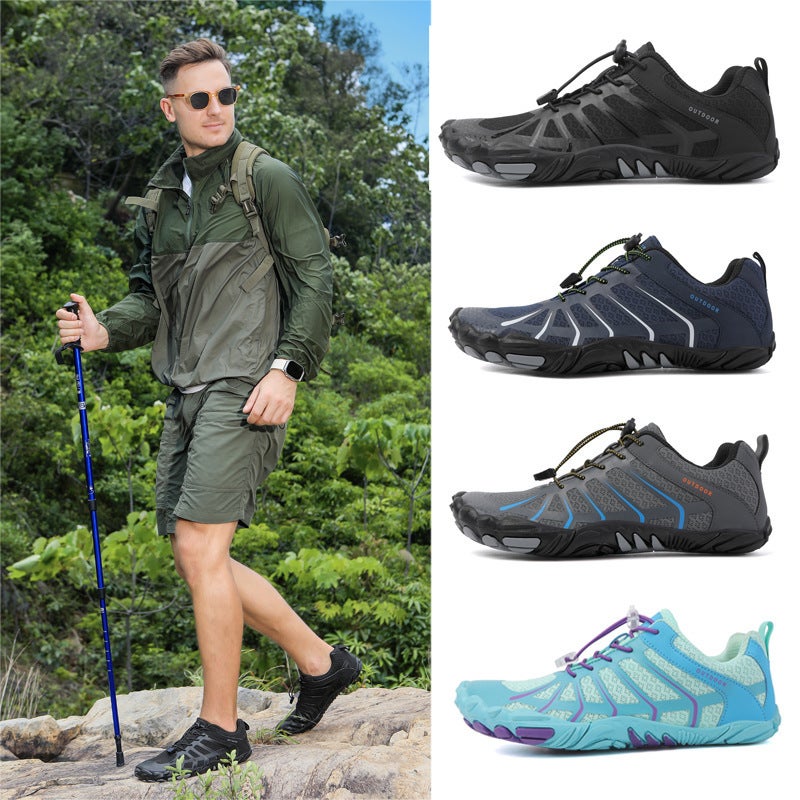 Explosions Outdoor Mountaineering Shoes Thickened Non-Slip Wear-Resistant Rock Climbing Shoes Breathable Quick-Drying Barefoot Shoes Fitness Hard-Pulling Shoes - Image 2