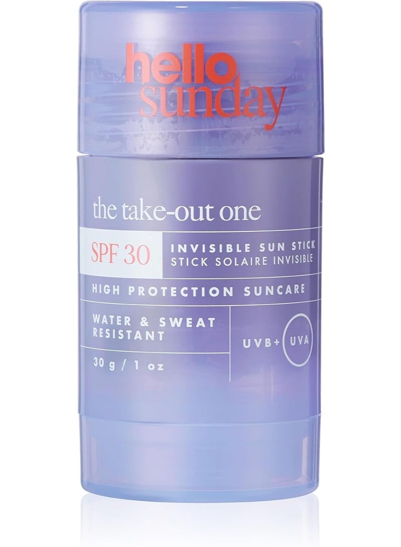 hello sunday The Take-Out One Invisible Sun Stick, UVA and UVB Protection, SPF 30, 30g - Image 1