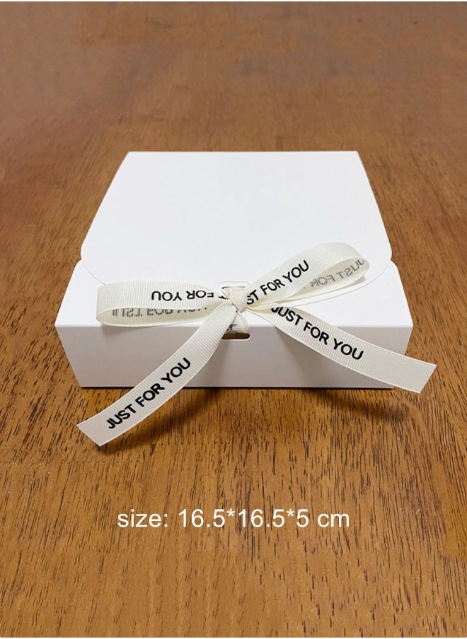 WooFree 3 Pcs Bow Decor Gift Box Baking Food Takeout Kraft Paper Box  - Image 4
