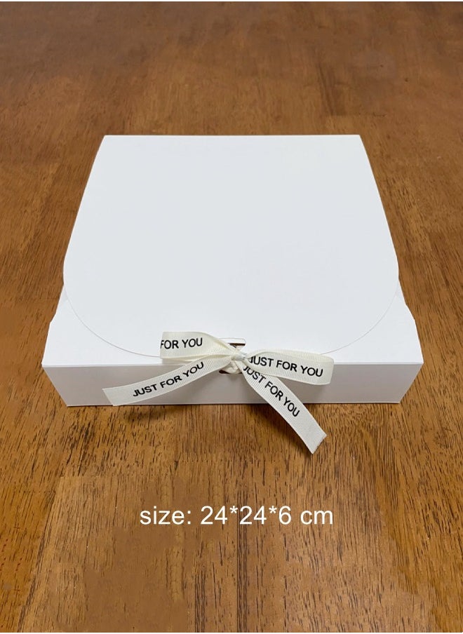 WooFree 3 Pcs Bow Decor Gift Box Baking Food Takeout Kraft Paper Box  - Image 5