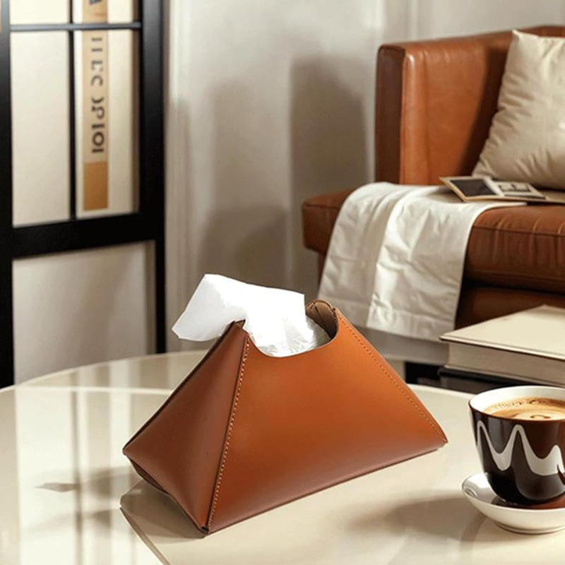 Artificial Leather Paper Towel Container Ideal for Home Offices Hotel and Restaurant Multipurpose Usage Leather Napkin Box - Image 2