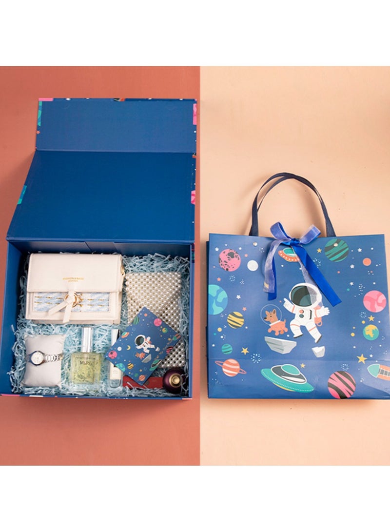 Astronaut Packaging Set - Large 34x27x14cm ( with shredded paper, greeting cards, gift box & Gift bag) - Image 2