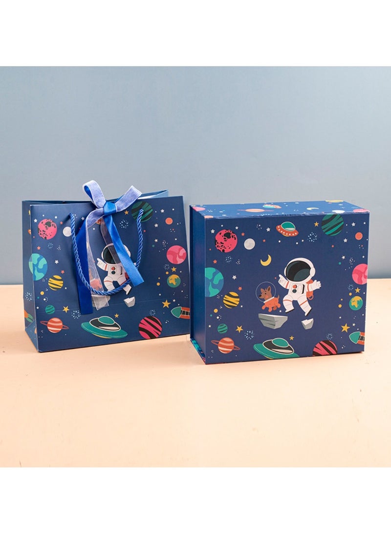 Astronaut Packaging Set - Large 34x27x14cm ( with shredded paper, greeting cards, gift box & Gift bag) - Image 3