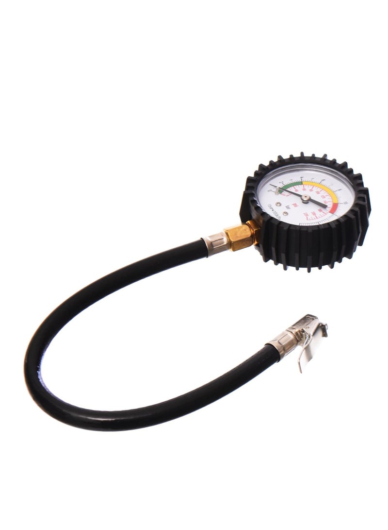 مقياس ضغط هواء الإطارات عالي التحمل مع خرطوم مرن - Image 1