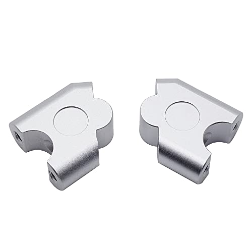 RCRBT 7/8" Handlebar Risers, Motorcycle Handle Bar Riser Clamp Back Move Mount Adapter Accessory Kit for DL650 V-Strom DL 650 DL1000 (Color: Silver) - Image 3