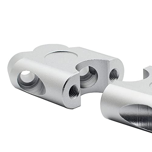 RCRBT 7/8" Handlebar Risers, Motorcycle Handle Bar Riser Clamp Back Move Mount Adapter Accessory Kit for DL650 V-Strom DL 650 DL1000 (Color: Silver) - Image 4