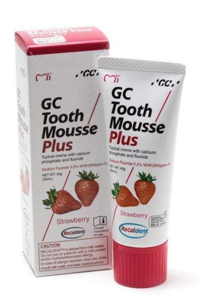 جي سي ريكيدينت موس الأسنان بلس (نكهة الفراولة، 40 جم)