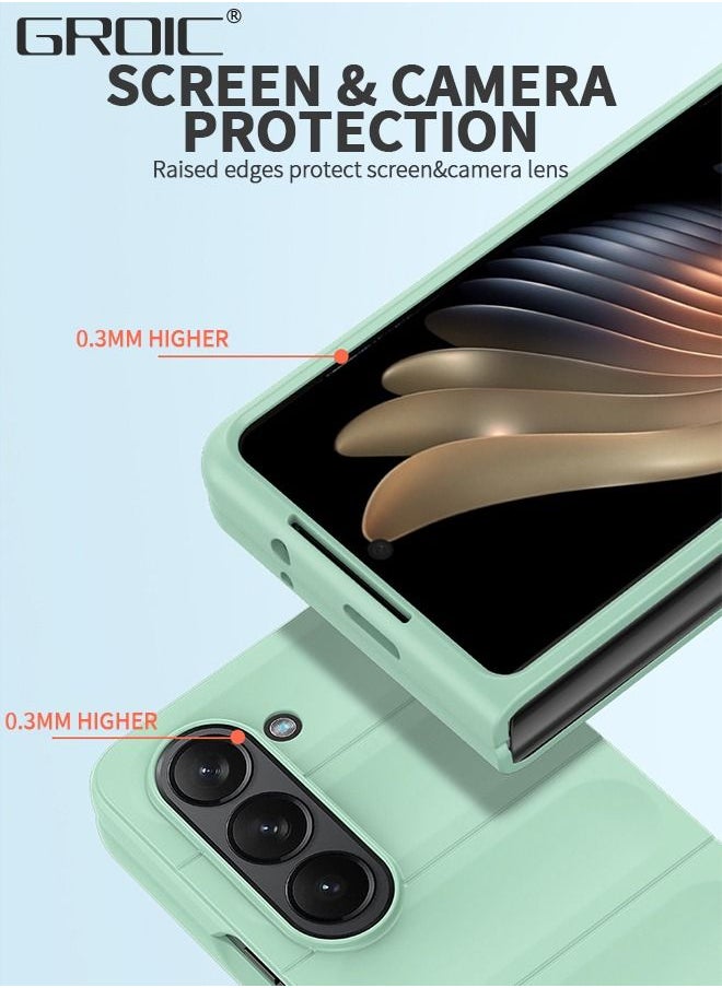 GROIC - Suitable for Samsung Galaxy Z Fold 5 5G 7.6 Inches Drop-resistant Mobile Phone Case with 2 Pack Flexible TPU Screen Protector Film, Skin-feeling Waterproof Shockproof, Case Friendly - Image 1