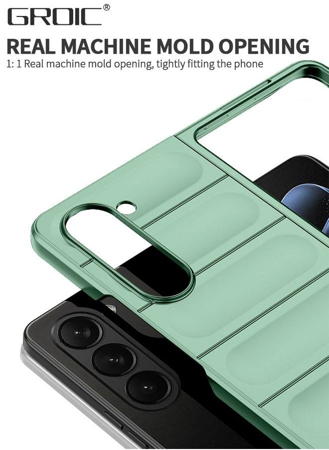 GROIC - Suitable for Samsung Galaxy Z Fold 5 5G 7.6 Inches Drop-resistant Mobile Phone Case with 2 Pack Flexible TPU Screen Protector Film, Skin-feeling Waterproof Shockproof, Case Friendly - Image 1