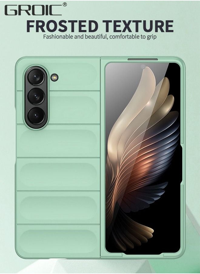 GROIC - Suitable for Samsung Galaxy Z Fold 5 5G 7.6 Inches Drop-resistant Mobile Phone Case with 2 Pack Flexible TPU Screen Protector Film, Skin-feeling Waterproof Shockproof, Case Friendly - Image 1