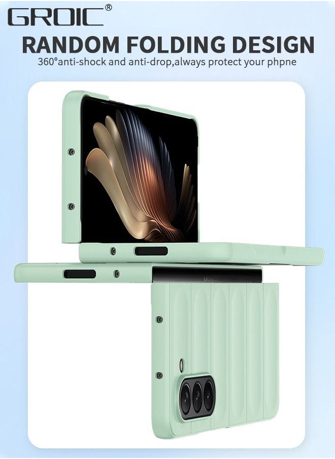 GROIC - Suitable for Samsung Galaxy Z Fold 5 5G 7.6 Inches Drop-resistant Mobile Phone Case with 2 Pack Flexible TPU Screen Protector Film, Skin-feeling Waterproof Shockproof, Case Friendly - Image 1