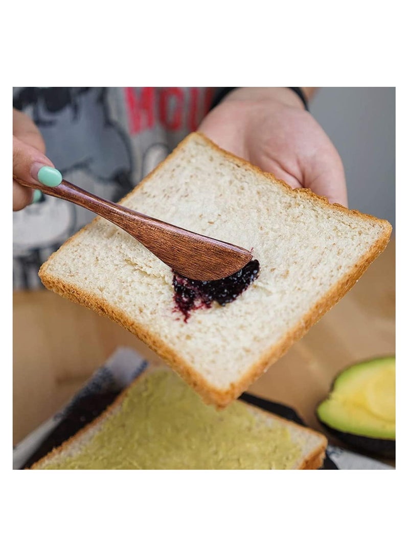 SOLARAE 3Pcs Butter Knife Spreader Wooden Essential Tableware Knives Handmade Eco-Friendly Natural Wooden Cheese Knife Butter Knives Essential Tableware Knives for Breakfast for Cutting Butter Cheese - Image 5