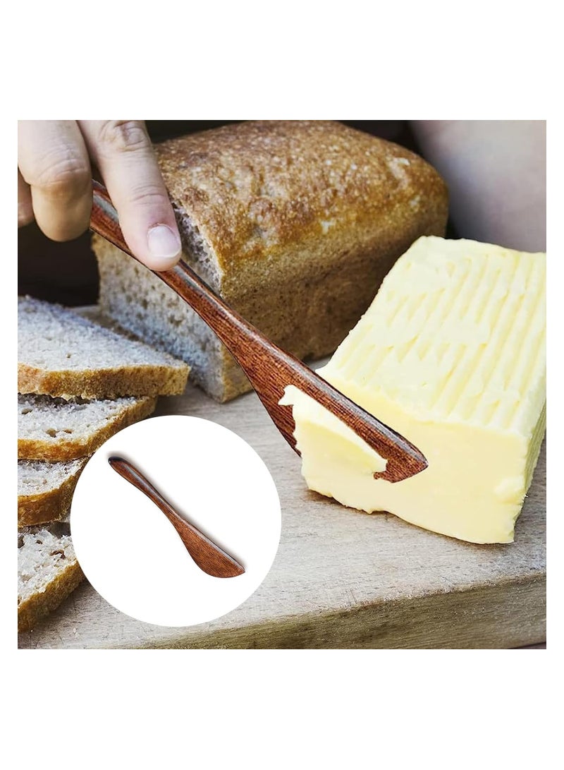 SOLARAE 3Pcs Butter Knife Spreader Wooden Essential Tableware Knives Handmade Eco-Friendly Natural Wooden Cheese Knife Butter Knives Essential Tableware Knives for Breakfast for Cutting Butter Cheese - Image 4