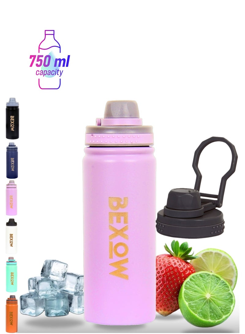 BEXOW Double Wall Vacuum Flask – Insulated Stainless Steel Water Bottle, 750ml, Leak-Proof, Durable, Hot & Cold Beverage Thermos - Image 1