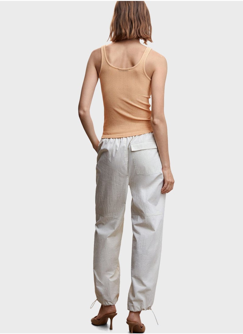 MANGO - Scoop Neck Tank Top - Image 1